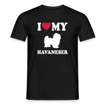 Propriétaire de chien de chien havanais - T-shirt homme - noir - Devant - AI Model Male 178 light (178cm)