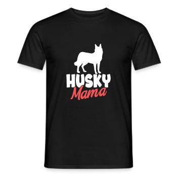 Husky Dog Dog Propriétaire de chien - T-shirt homme - noir - Devant - AI Model Male 178 light (178cm)