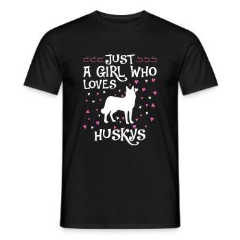 Husky Dog Dog Propriétaire de chien - T-shirt homme - noir - Devant - AI Model Male 178 light (178cm)