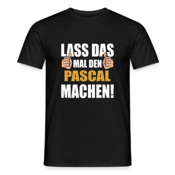 Lass das mal den Pascal machen - Männer T-Shirt - Schwarz - Vorne - AI Model Male 178 light (178cm)