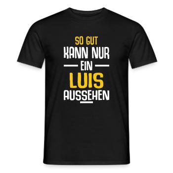 Luis Vorname Name Geburtstag - Männer T-Shirt - Schwarz - Vorne - AI Model Male 178 light (178cm)