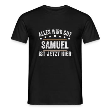 Samuel Vorname Name Geburtstag - Männer T-Shirt - Schwarz - Vorne - AI Model Male 178 light (178cm)
