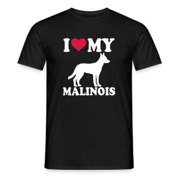 Malinois Dog Dog Propriétaire - T-shirt homme - noir - Devant - AI Model Male 178 light (178cm)
