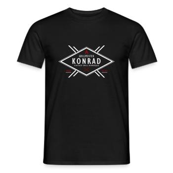 Grillmeister Konrad Vorname Name - Männer T-Shirt - Schwarz - Vorne - AI Model Male 178 light (178cm)