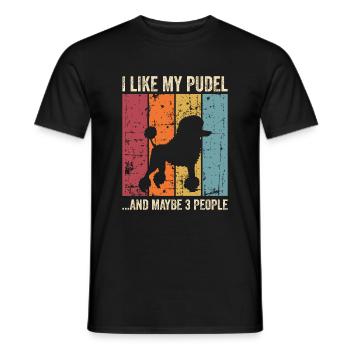 Caniche Dog Dog Propriétaire de chien - T-shirt homme - noir - Devant - AI Model Male 178 light (178cm)