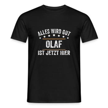 Olaf Vorname Name Geburtstag - Männer T-Shirt - Schwarz - Vorne - AI Model Male 178 light (178cm)