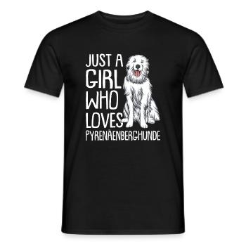 Chien de montagne des Pyrénées Chien Propriétaire de chien - T-shirt homme - noir - Devant - AI Model Male 178 light (178cm)