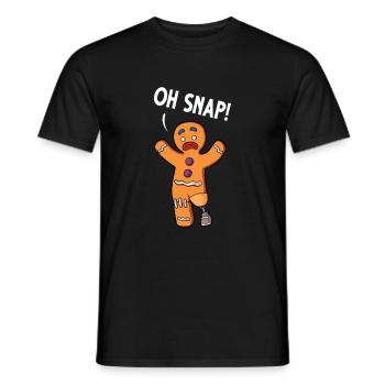 Leg surgery wheelchair lost leg - Men's T-Shirt - black - Front - AI Model Male 178 light (178cm)