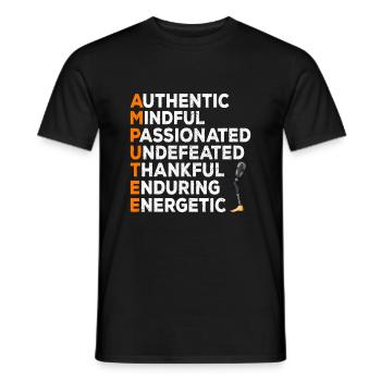 Leg surgery wheelchair lost leg - Men's T-Shirt - black - Front - AI Model Male 178 light (178cm)