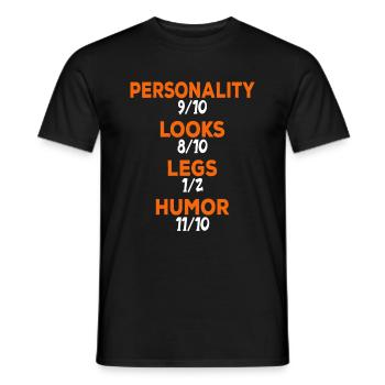 Leg surgery wheelchair lost leg - Men's T-Shirt - black - Front - AI Model Male 178 light (178cm)