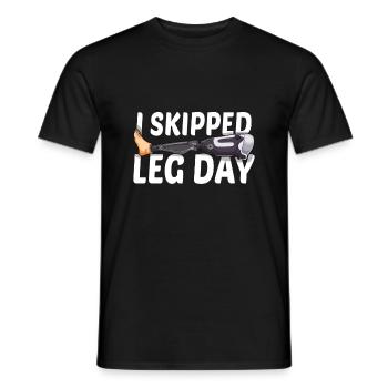 Leg surgery wheelchair lost leg - Men's T-Shirt - black - Front - AI Model Male 178 light (178cm)
