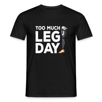 Leg surgery wheelchair lost leg - Men's T-Shirt - black - Front - AI Model Male 178 light (178cm)