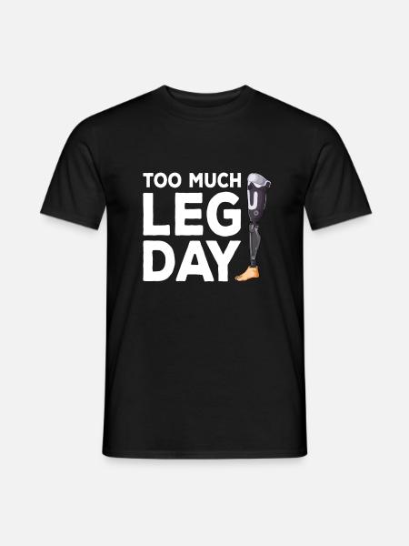 Chirurgie de la jambe en fauteuil roulant jambe perdue - T-shirt homme - noir