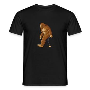 Leg surgery wheelchair lost leg - Men's T-Shirt - black - Front - AI Model Male 178 light (178cm)