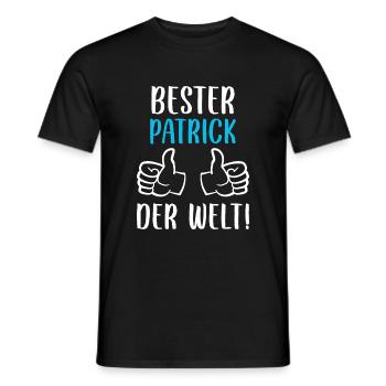 Patrick Vorname Name Geburtstag - Männer T-Shirt - Schwarz - Vorne - AI Model Male 178 light (178cm)
