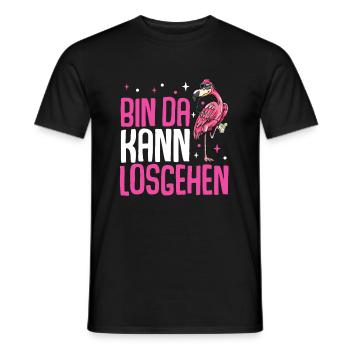 Flamingo JGA - Männer T-Shirt - Schwarz - Vorne - AI Model Male 178 light (178cm)