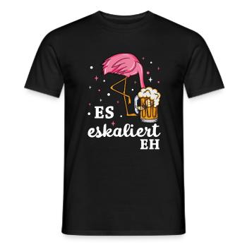 Flamingo JGA - Männer T-Shirt - Schwarz - Vorne - AI Model Male 178 light (178cm)