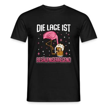 Flamingo JGA - Männer T-Shirt - Schwarz - Vorne - AI Model Male 178 light (178cm)