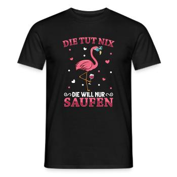 Flamingo JGA - Männer T-Shirt - Schwarz - Vorne - AI Model Male 178 light (178cm)