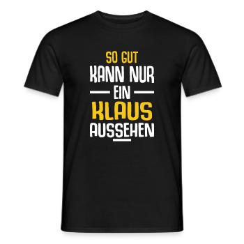 Klaus Vorname Name Geburtstag - Männer T-Shirt - Schwarz - Vorne - AI Model Male 178 light (178cm)