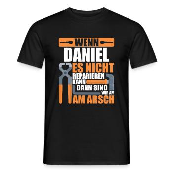 Vorname Daniel Name Geburtstag Geschenk - Männer T-Shirt - Schwarz - Vorne - AI Model Male 178 light (178cm)