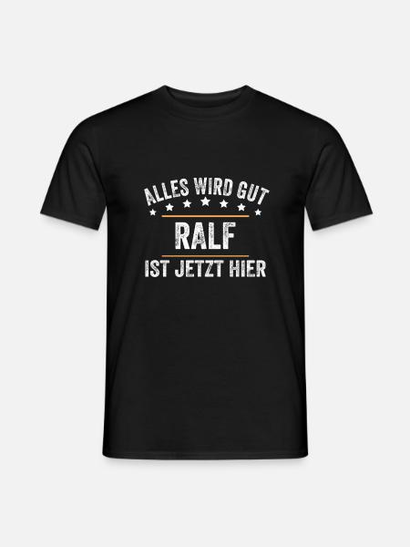 Ralf Vorname Name Geburtstag - Männer T-Shirt - Schwarz