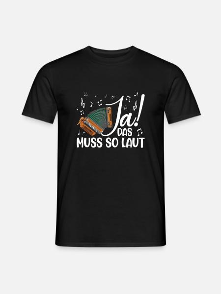 Steirische Harmonika Quetschn Ziachorgel - Männer T-Shirt - Schwarz