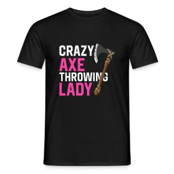 Axt Werfen - Männer T-Shirt - Schwarz - Vorne - AI Model Male 178 light (178cm)