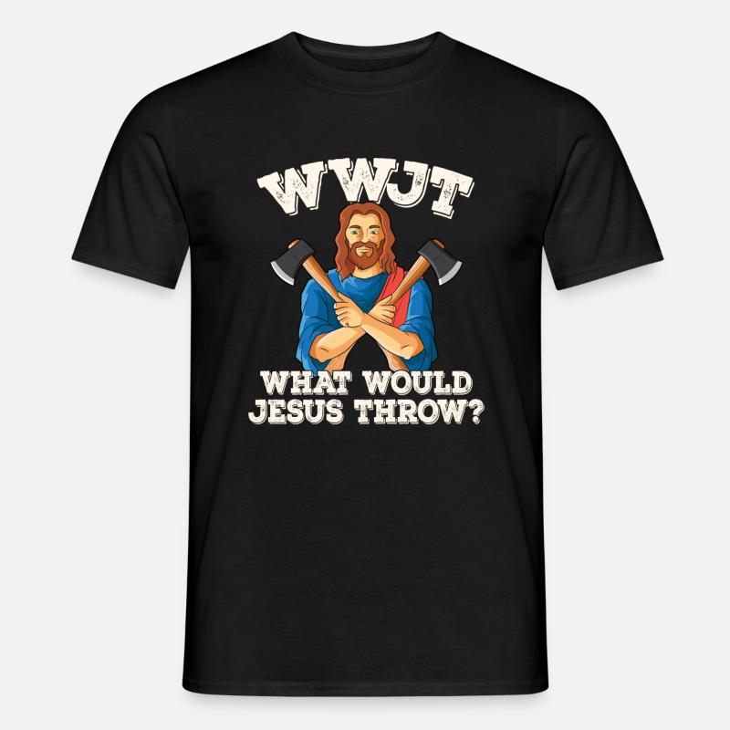 Axt Werfen - Männer T-Shirt - Schwarz