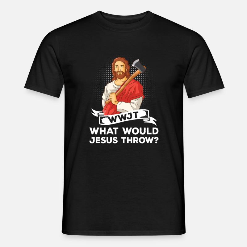 Axt Werfen - Männer T-Shirt - Schwarz