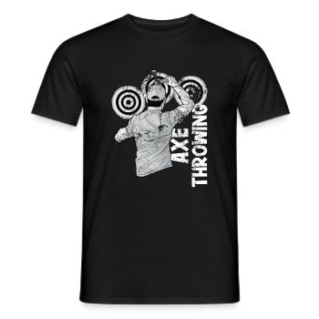 Lancer une hache - T-shirt homme - noir - Devant - AI Model Male 178 light (178cm)