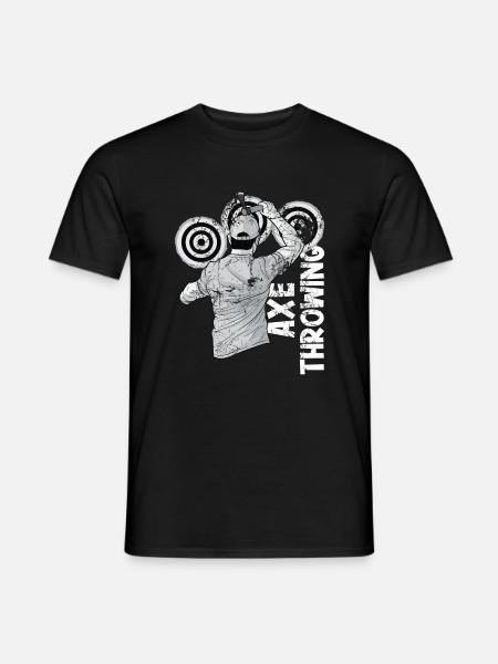 Axt Werfen - Männer T-Shirt - Schwarz