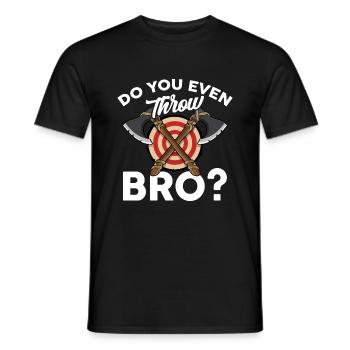 Lancer une hache - T-shirt homme - noir - Devant - AI Model Male 178 light (178cm)