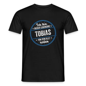 Ich bin dieser legendärer Tobias Name - Männer T-Shirt - Schwarz - Vorne - AI Model Male 178 light (178cm)