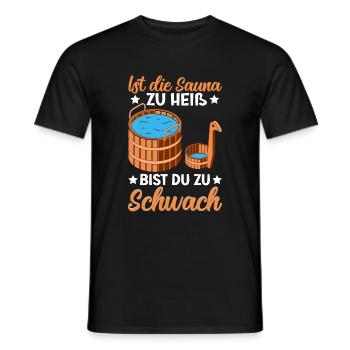 Sauna - Männer T-Shirt - Schwarz - Vorne - AI Model Male 178 light (178cm)