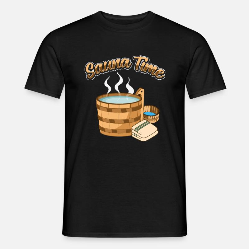 Sauna - Männer T-Shirt - Schwarz