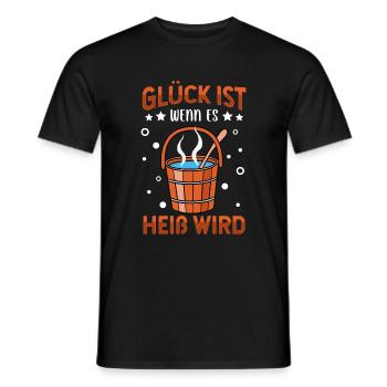 Sauna - Männer T-Shirt - Schwarz - Vorne - AI Model Male 178 light (178cm)
