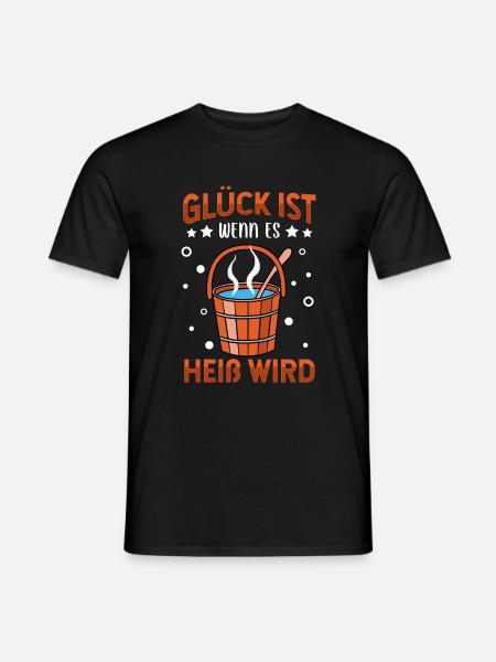Sauna - Männer T-Shirt - Schwarz