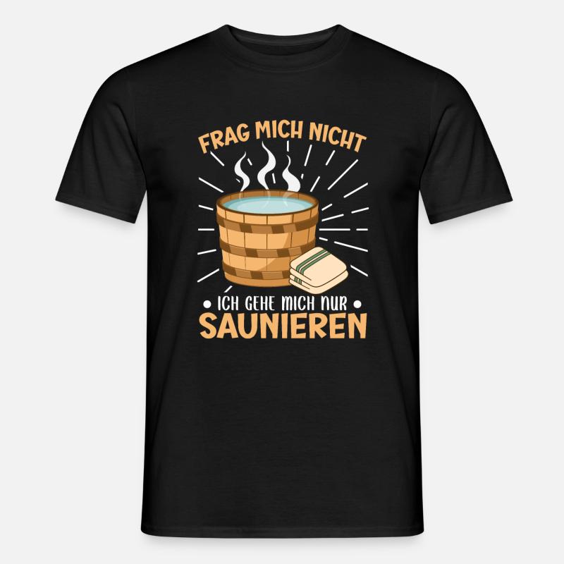 Sauna - Männer T-Shirt - Schwarz