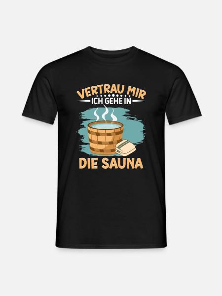 Sauna - Männer T-Shirt - Schwarz
