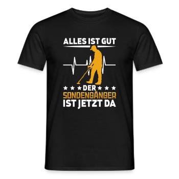Sondeln - Männer T-Shirt - Schwarz - Vorne - AI Model Male 178 light (178cm)