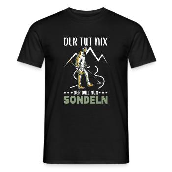 Sondeln - Männer T-Shirt - Schwarz - Vorne - AI Model Male 178 light (178cm)
