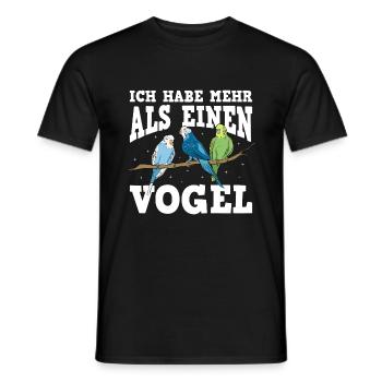 Wellensittich Vogel - Männer T-Shirt - Schwarz - Vorne - AI Model Male 178 light (178cm)