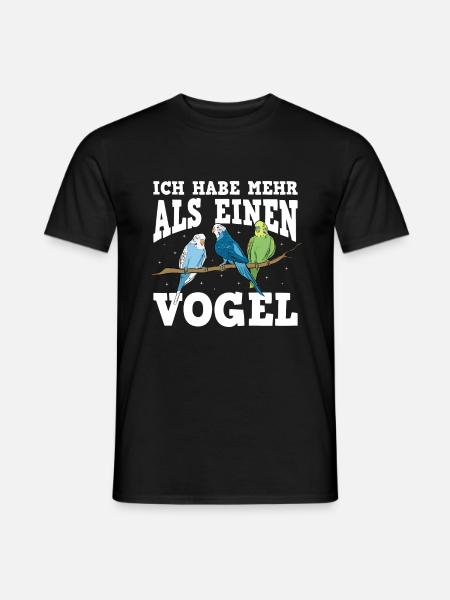 Wellensittich Vogel - Männer T-Shirt - Schwarz