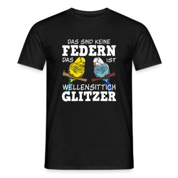 Wellensittich Nymphensittich Papagei Vogelkäfig - Männer T-Shirt - Schwarz - Vorne - AI Model Male 178 light (178cm)