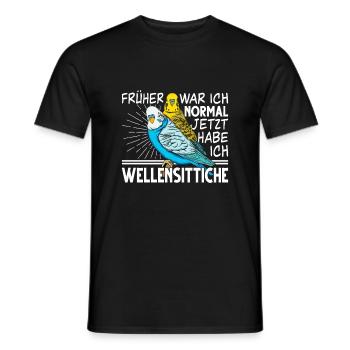 Wellensittich Vogel - Männer T-Shirt - Schwarz - Vorne - AI Model Male 178 light (178cm)