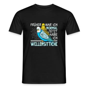 Wellensittich Vogel - Männer T-Shirt - Schwarz - Vorne - AI Model Male 178 light (178cm)