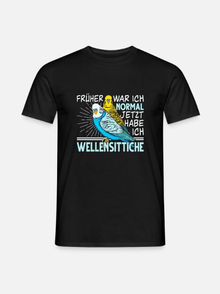 Wellensittich Vogel - Männer T-Shirt - Schwarz