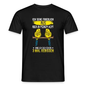 Wellensittich Vogel - Männer T-Shirt - Schwarz - Vorne - AI Model Male 178 light (178cm)