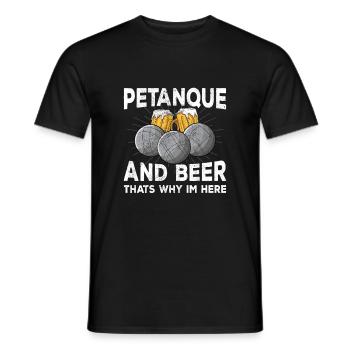 Petanque Boule Game Set Boccia - Men's T-Shirt - black - Front - AI Model Male 178 light (178cm)